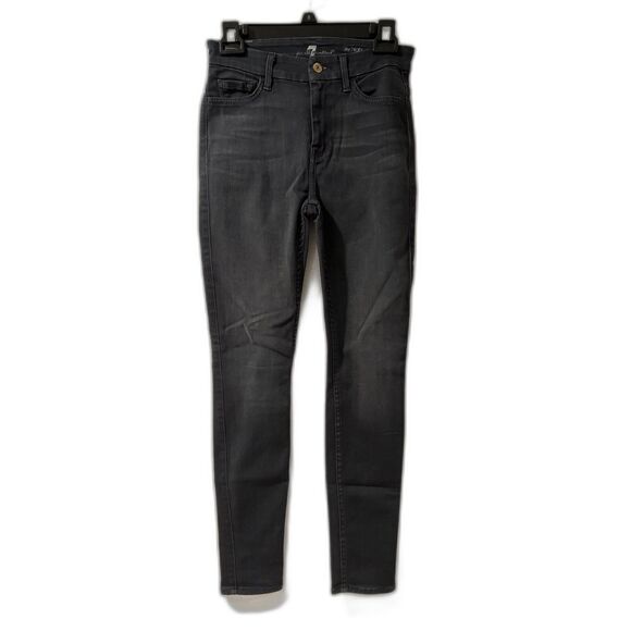 7 For All Mankind Womens Jeans Size 26 Distressed Mid Rise Super Skinny Ava - Picture 1 of 8